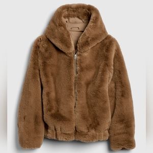 Faux fur hooded jacket from Gap